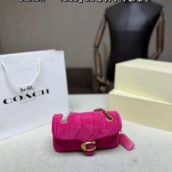 Coach Tabby Fuchsia suede 20cm 26cm shoulder Premium Replica