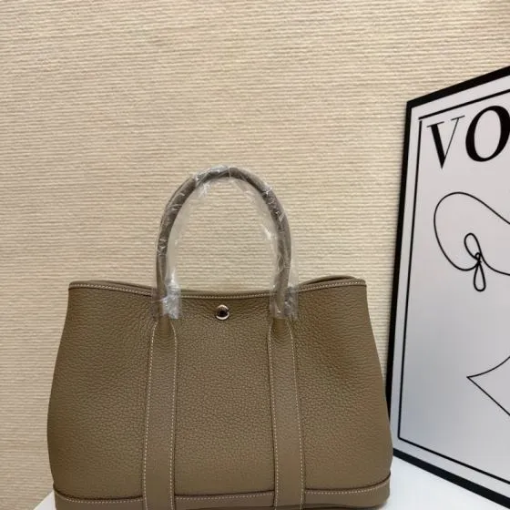 Hermes Garden Party 30 Taupe 30cm tote — Premium Replica