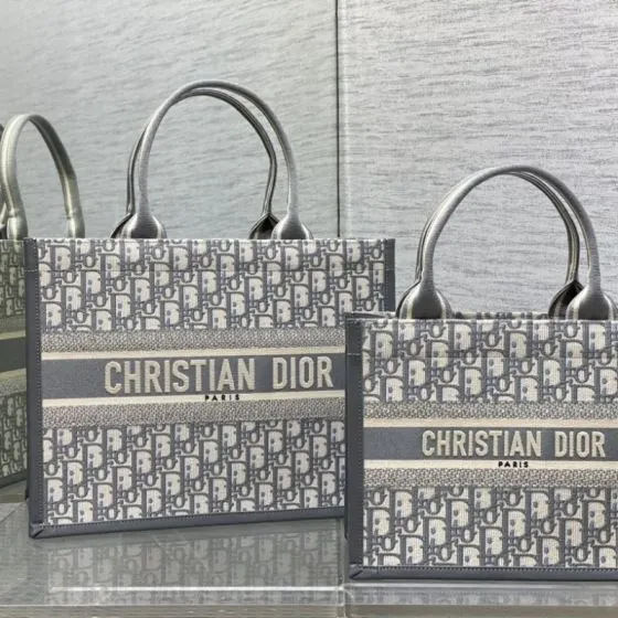 Dior Book Tote Beige Blue Oblique 36cm — 1:1 Replica