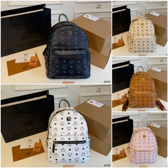 MCM Stark Black Visetos small 26 33cm backpack 1 1 Replica