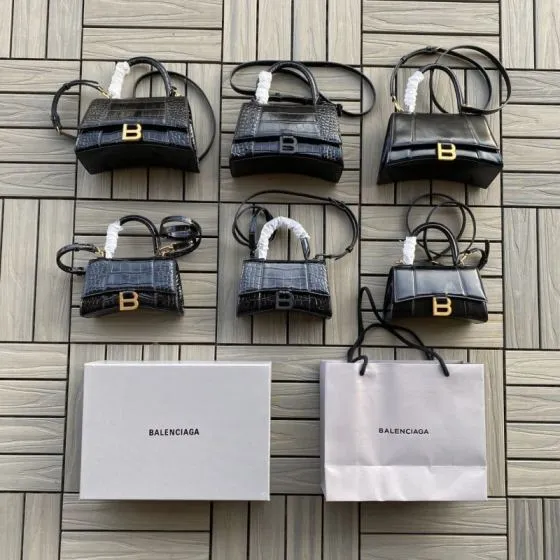 Balenciaga Hourglass Black 23x14x10cm shoulder bag Premium Replica
