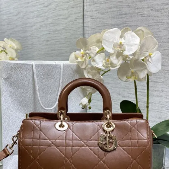 Dior Lady Brown shoulder AAA Quality Replica