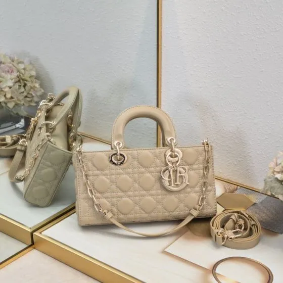 Dior Lady D-Joy Beige shoulder AAA Quality Replica