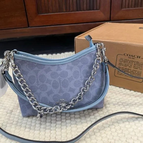 Coach Blue 18x12cm shoulder bag Premium Replica