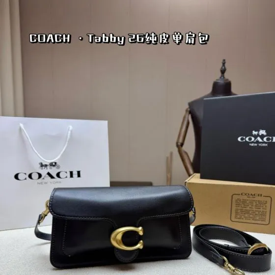 Coach Black shoulder bag Premium Replica