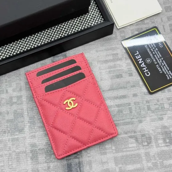 Chanel Pink card holder Top Quality Replica