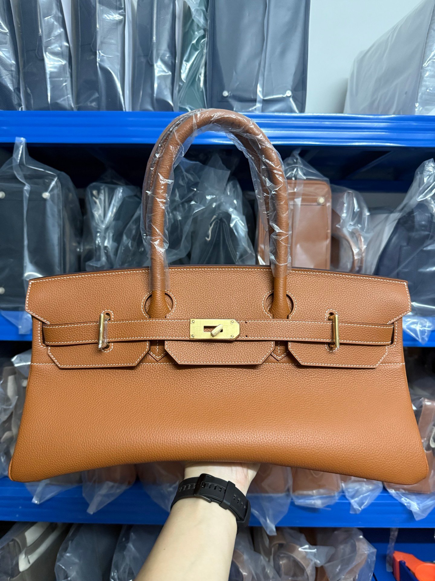 Hermes Birkin Gold Brown handbag everyday