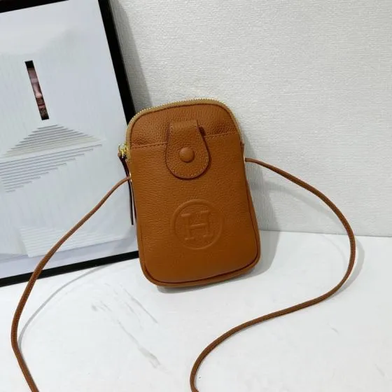 Hermes Evelyne Gold Brown mini crossbody — Premium Replica