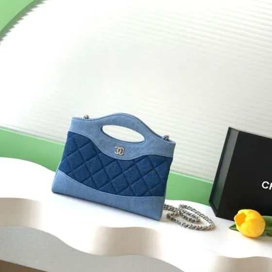 Chanel Blue denim Nano crossbody 1 1 Replica