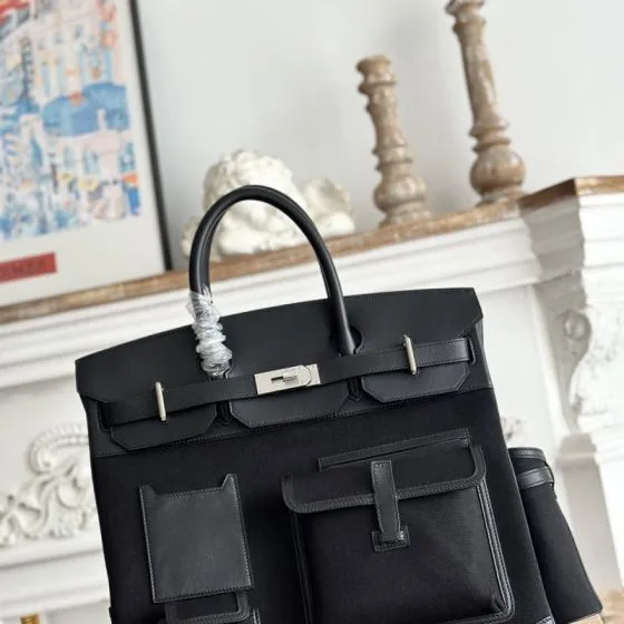 Hermes Hac 40 cargo Black 40 travel — Premium Replica