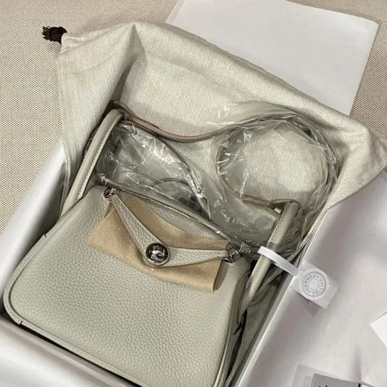 Hermes Lindy Cream mini shoulder Premium Replica