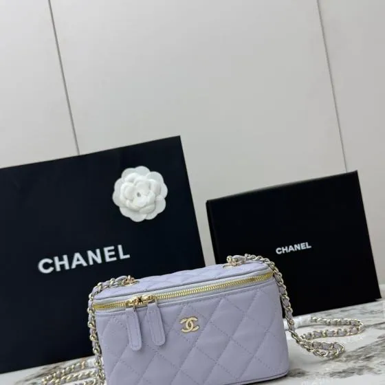 Chanel Light purple mini crossbody 1 1 Replica