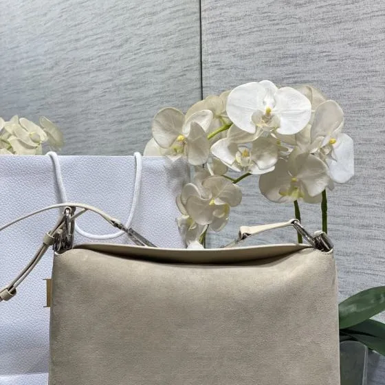 Dior Beige suede Medium shoulder AAA Quality Replica