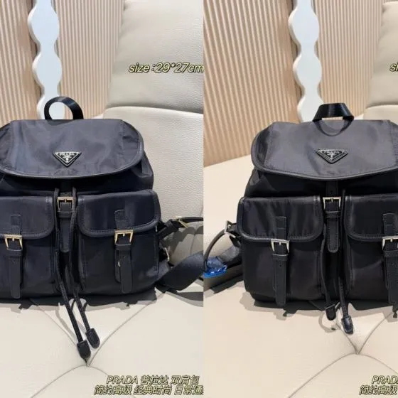 Prada Nylon black 29 27cm backpack 1 1 Replica