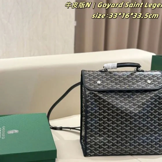 Goyard Saint Leger Black Canvas 33 16 33 5cm backpack Premium Replica