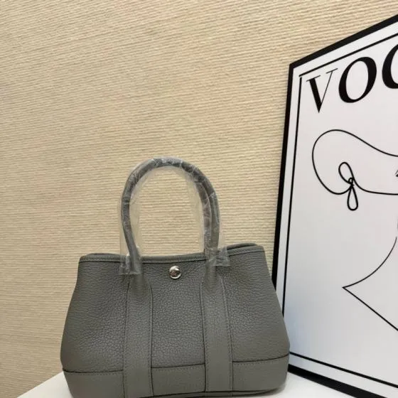 Hermes Garden Party Grey 23cm tote — Premium Replica