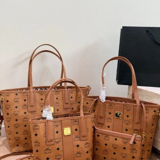 MCM Toni Cognac Visetos small 29 25cm tote AAA Quality Replica