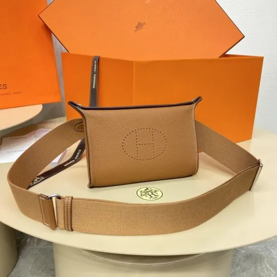 Hermes Vide Poche Gold Tan leather everyday Top Quality Replica