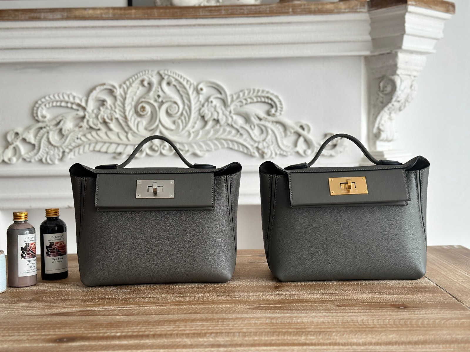 Hermes 24 Gray mini top handle everyday