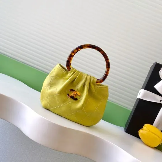 Chanel Yellow mini handbag 1 1 Replica