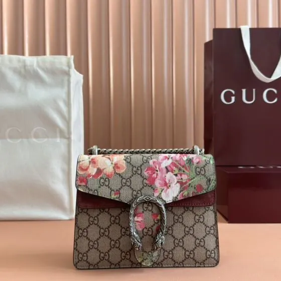Gucci Dionysus 421970 GG Supreme with floral print 20 15cm shoulder Top Quality Replica