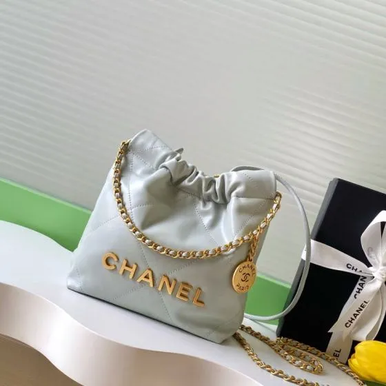 Chanel Light gray mini crossbody Premium Replica