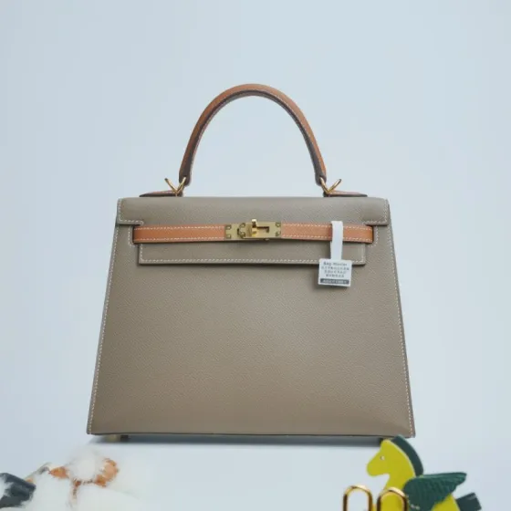 Hermes Kelly Etoupe with Gold hardware work AAA Quality Replica