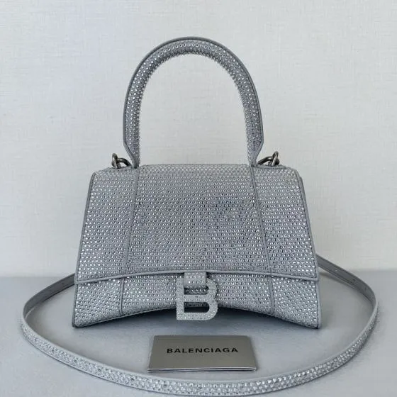 Balenciaga Hourglass Silver 23x14x10cm shoulder bag AAA Quality Replica
