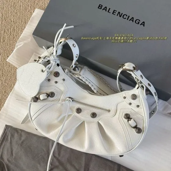 Balenciaga Le Cagole White 26x14cm shoulder bag Premium Replica