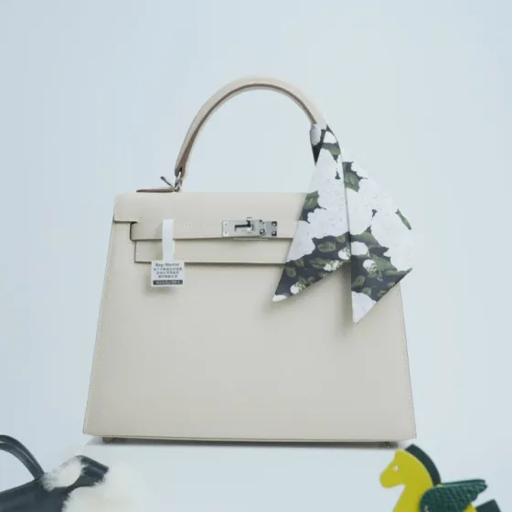 Hermes Kelly Off-white Epsom handbag Premium Replica