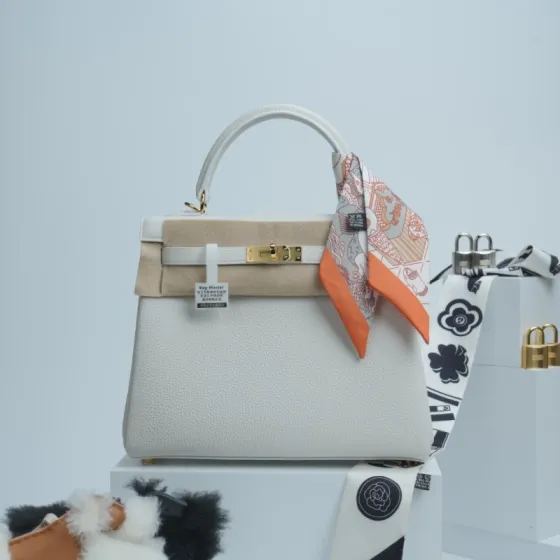 Hermes Kelly White Togo shoulder Premium Replica