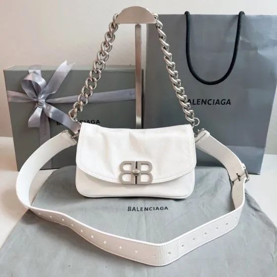 Balenciaga White 25x18x10cm shoulder bag AAA Quality Replica