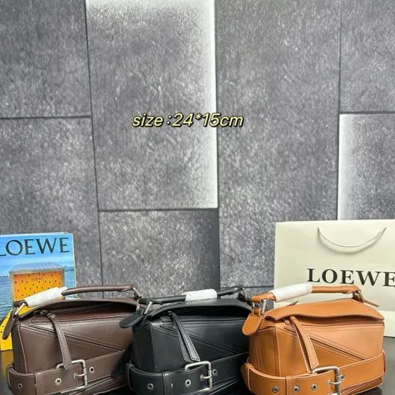 Loewe Puzzle Caramel smooth leather 24 15cm crossbody Top Quality Replica