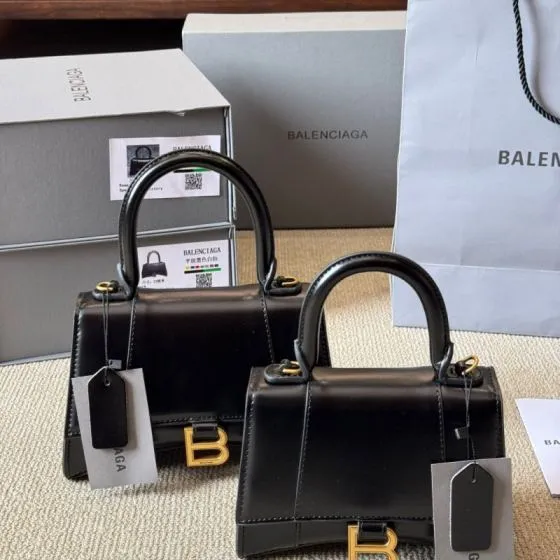 Balenciaga Hourglass Black 23x14x10cm shoulder bag AAA Quality Replica