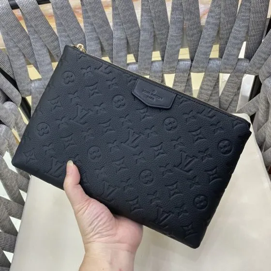 Louis Vuitton Black Monogram Empreinte clutch AAA Quality Replica