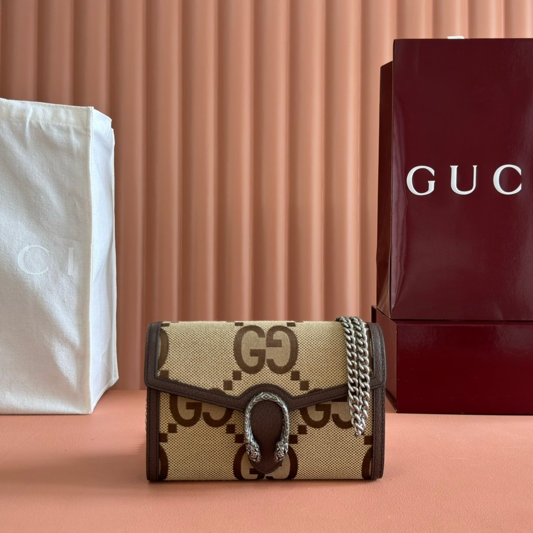 Gucci 401231 GG Supreme beige brown 20 13 5 4cm crossbody everyday