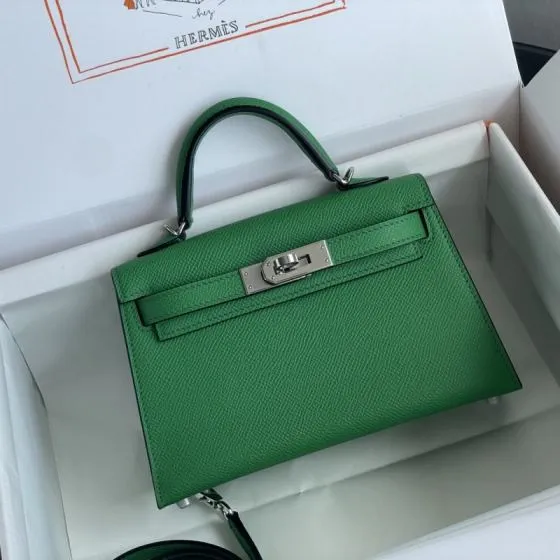 Hermes Mini Kelly Green mini crossbody AAA Quality Replica