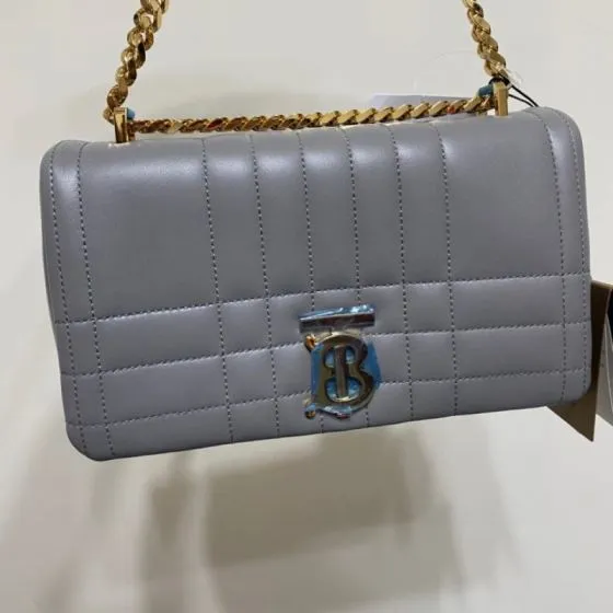 Burberry Grey 25x18x10cm shoulder bag 1 1 Replica