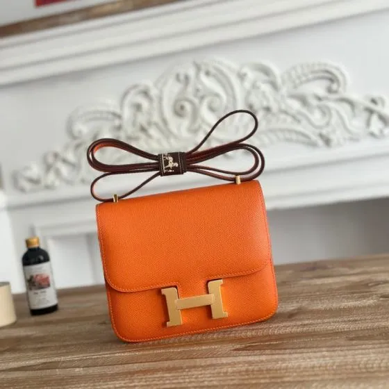Hermes Orange crossbody AAA Quality Replica