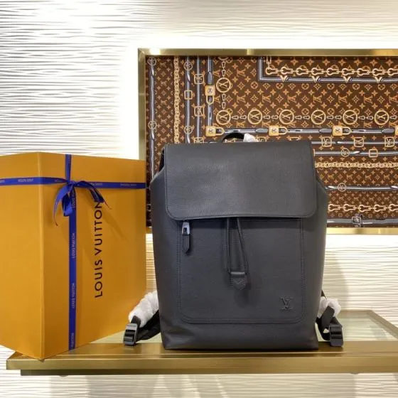 Louis Vuitton Fastline Black leather backpack Top Quality Replica