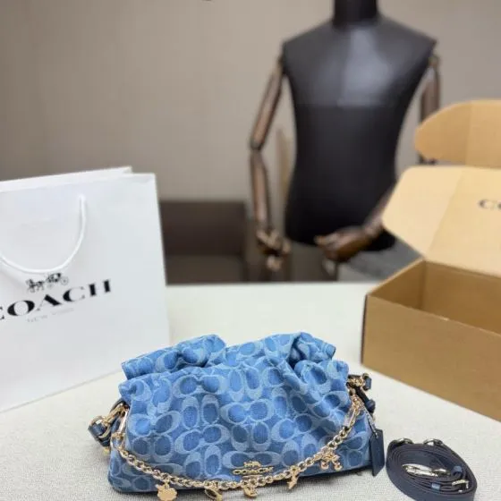 Coach Blue shoulder bag Premium Replica