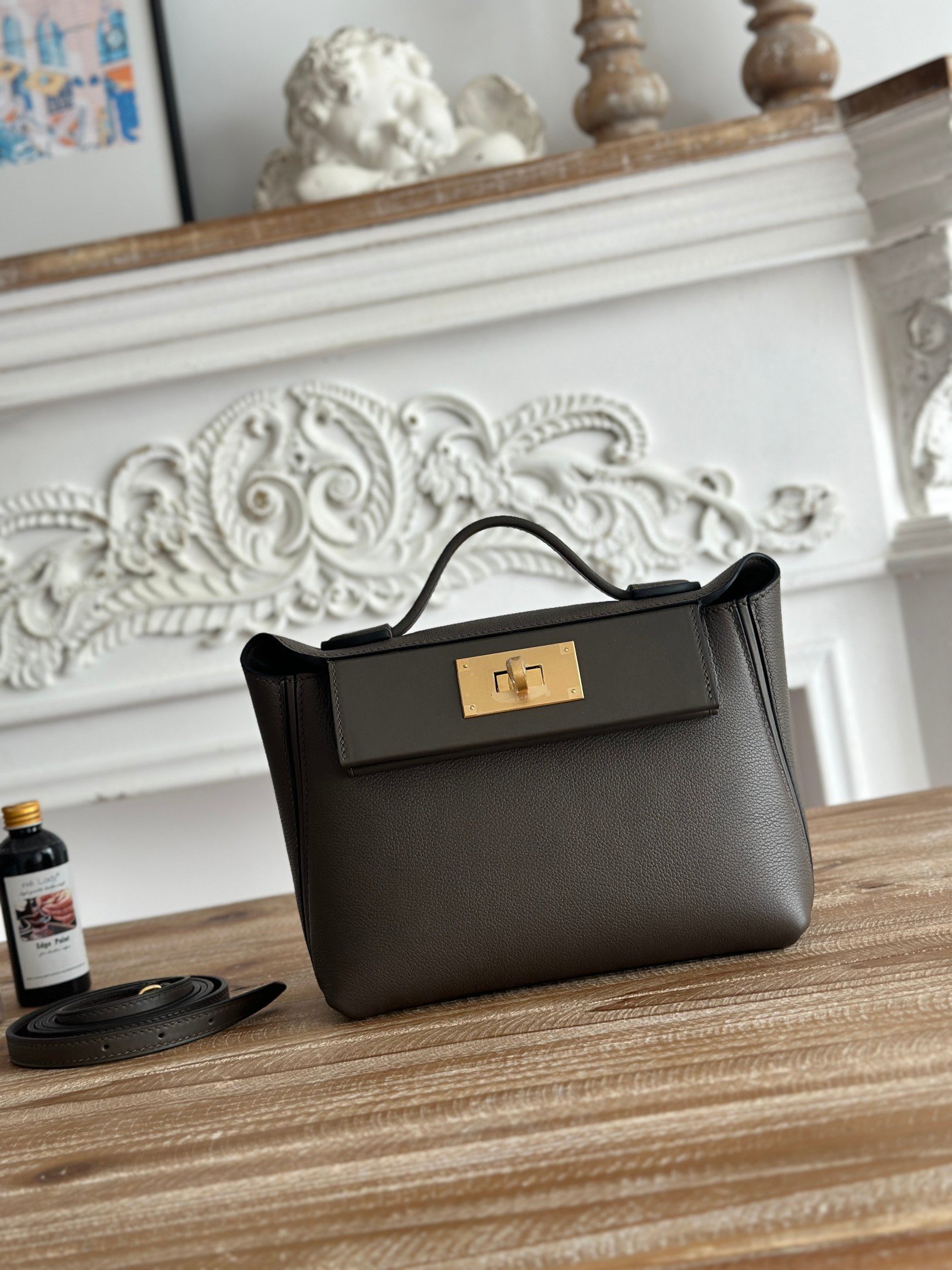 Hermes 2424 Etoupe mini shoulder everyday