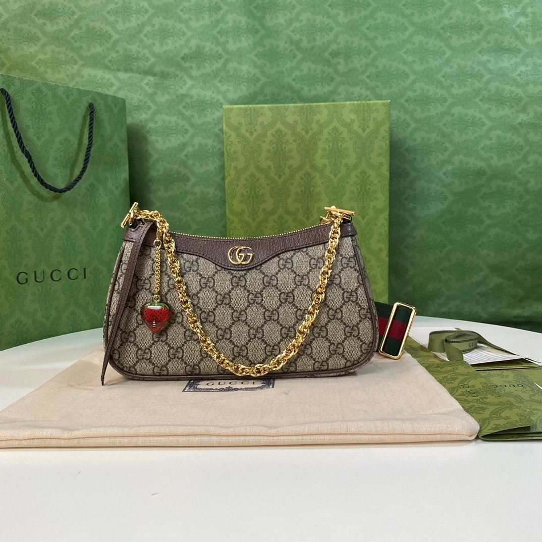 Gucci 735132 Beige Ebony GG Supreme 25x15 5x6cm shoulder everyday