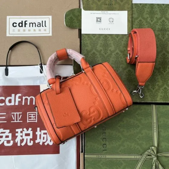 Gucci Orange leather crossbody 1 1 Replica