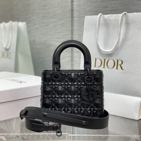 Dior Lady Black shoulder Top Quality Replica
