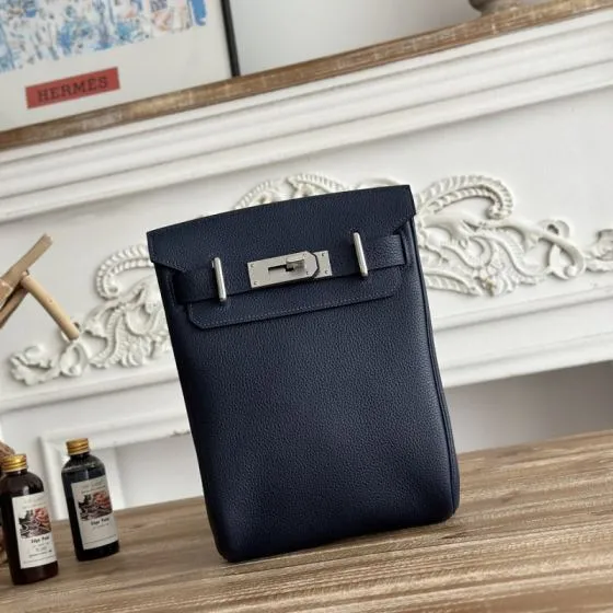 Hermes HAC a dos Blue backpack — 1:1 Replica