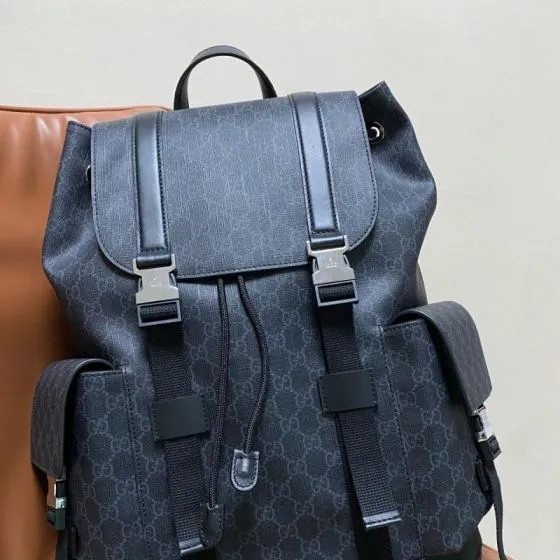 Gucci Black GG Supreme 35cm backpack Top Quality Replica