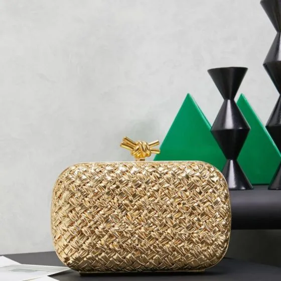 Bottega Veneta Gold shoulder bag Premium Replica