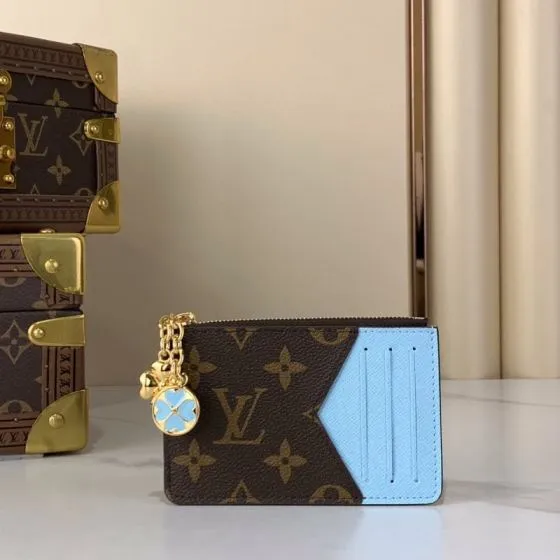 Louis Vuitton Romy M27771 Monogram with blue leather crossbody Premium Replica