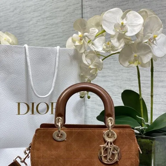 Dior Lady Brown Suede everyday 1 1 Replica